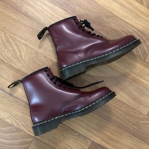 Dr. Martens 1460 Cherry Red Leather Boots - Worn 1x - Men 9/Women 10
